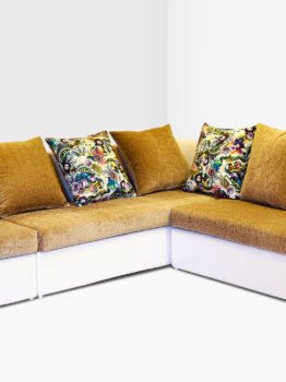 L shaped 6 seater fabric sofa